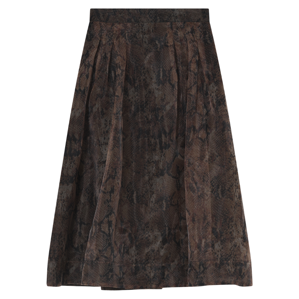 Chai Organza nederdel - Brown Snakey