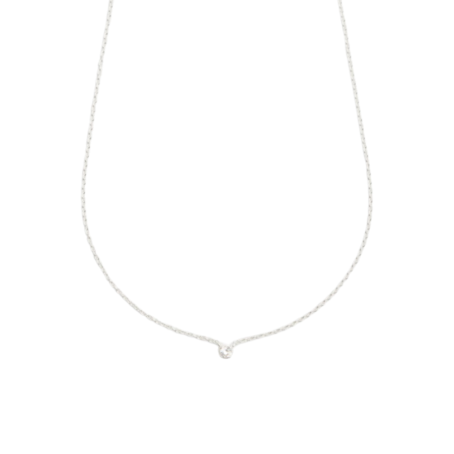 Oda Floating halskæde - sølv