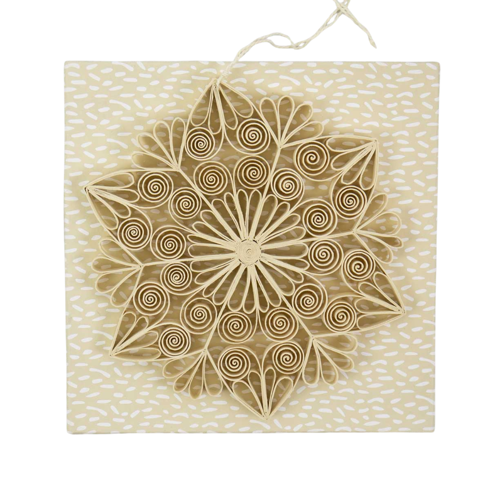 Quilled julestjerne – Offwhite