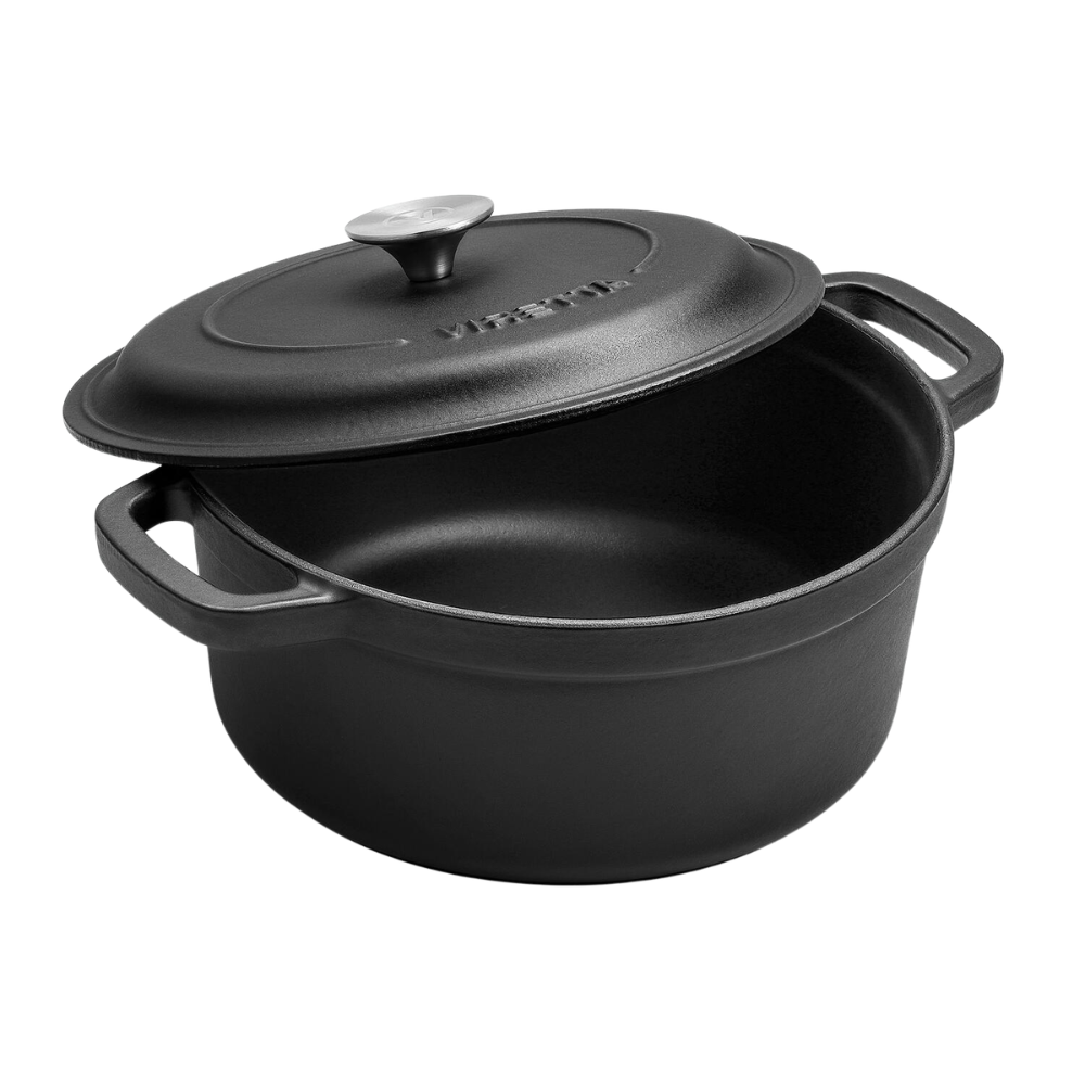 Emaljeret støbejernsgryde, Ø26 cm - Skifersort