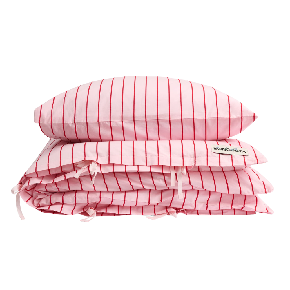 Percale sengesæt - Baby Pink & Ski Patrol