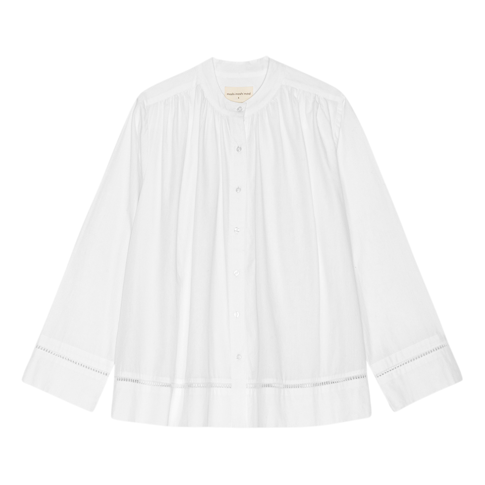 July Poplin skjorte - hvid