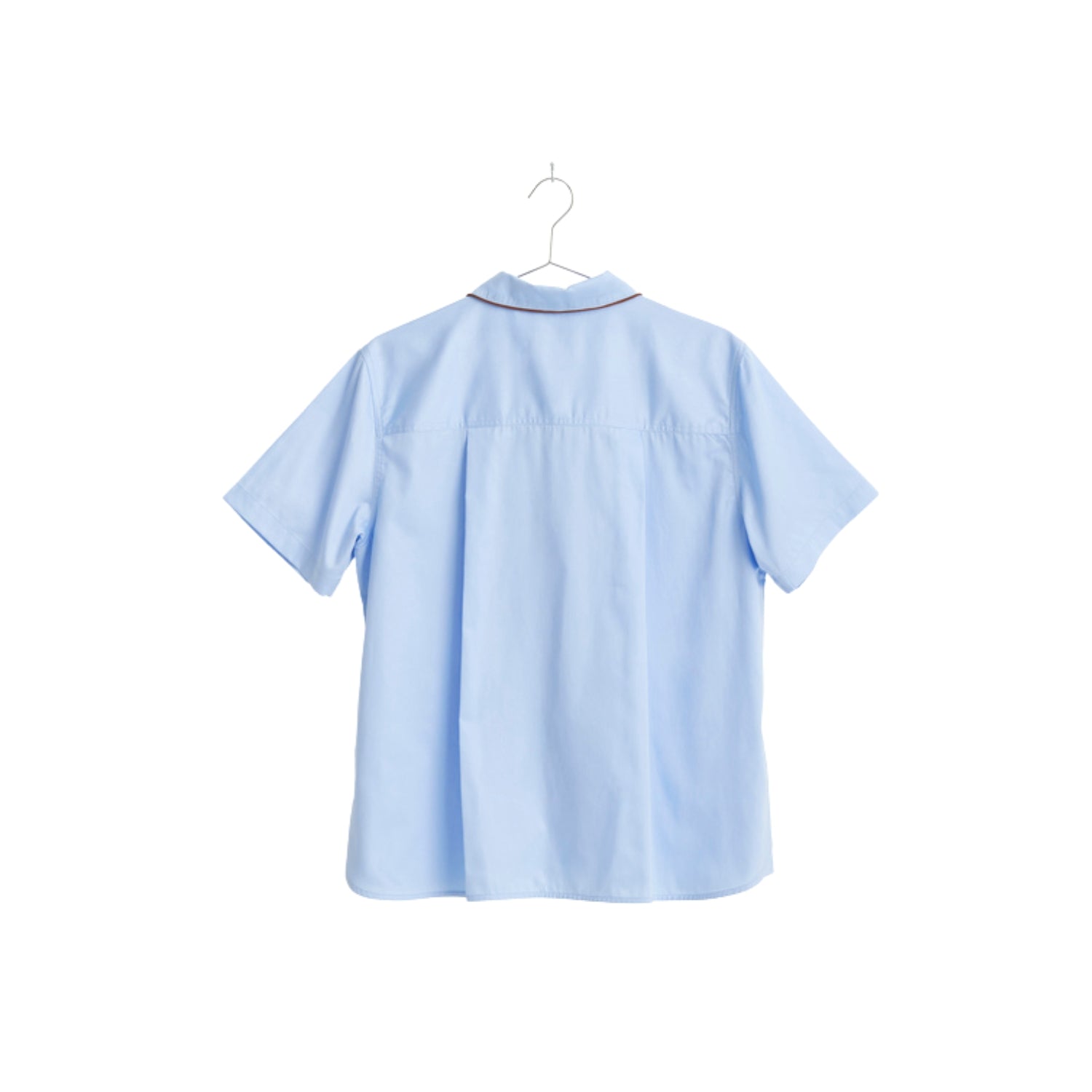 Outline Pyjama S/S natskjorte - Soft Blue