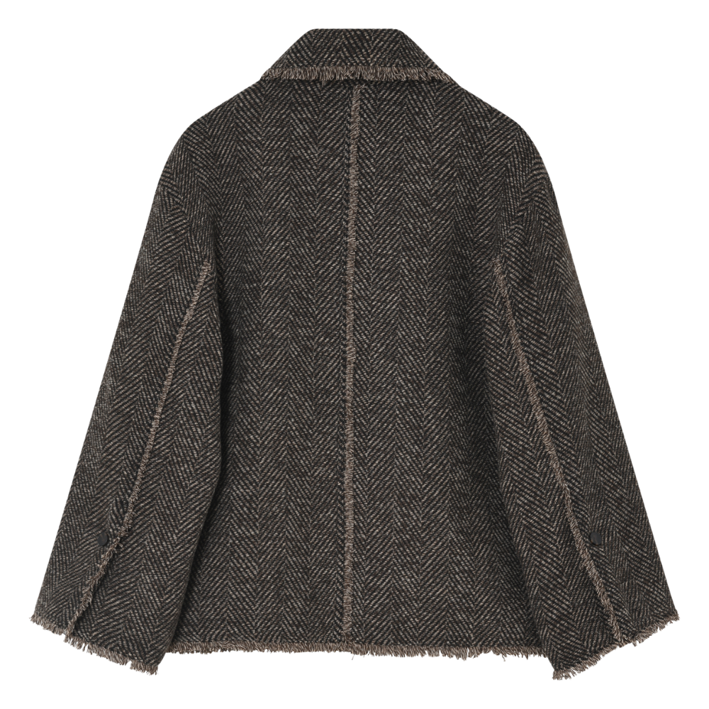 Harry Structure uldjakke - Brown Twill