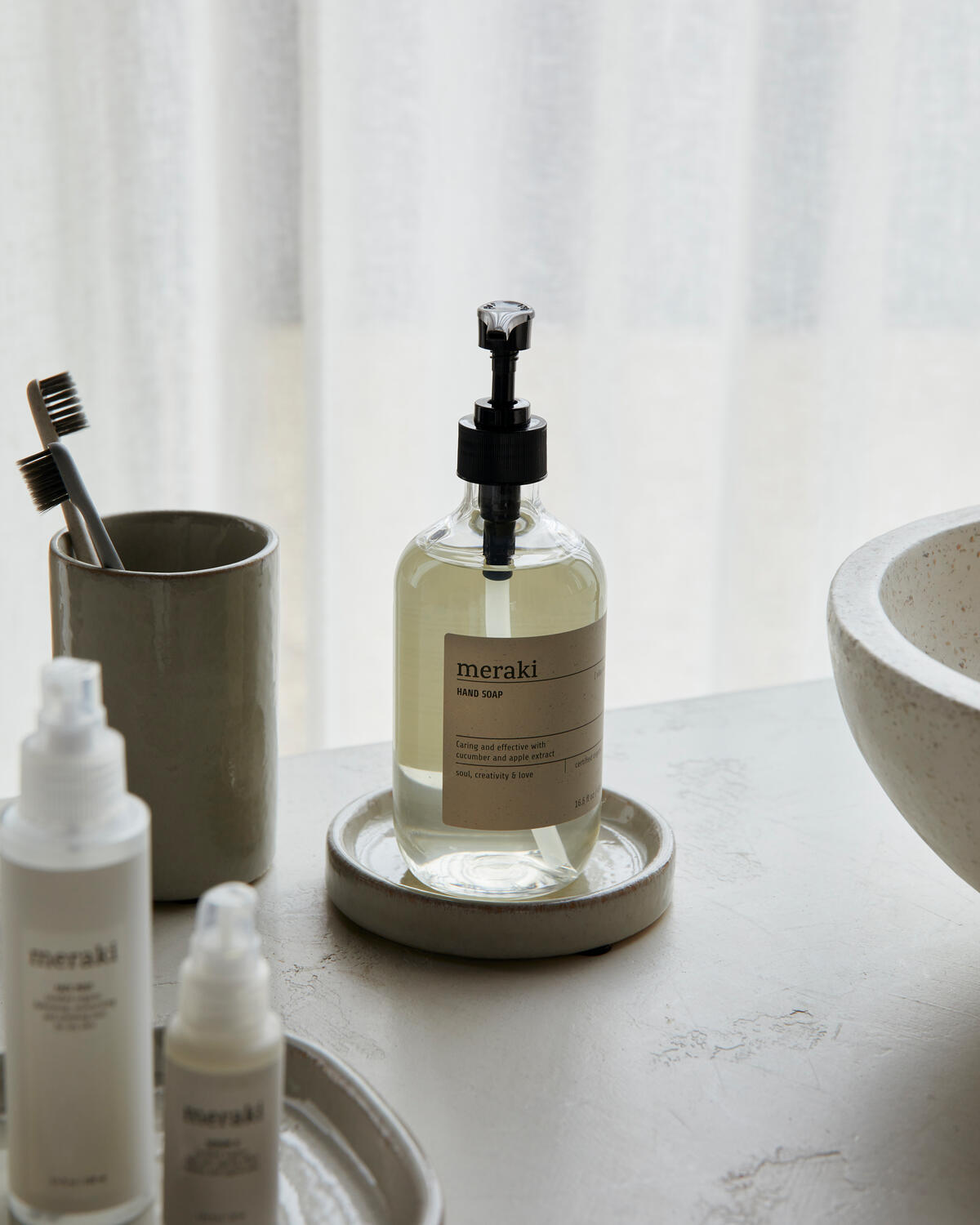 Datura sæbeholder, Shellish grey - Ø12,5 cm