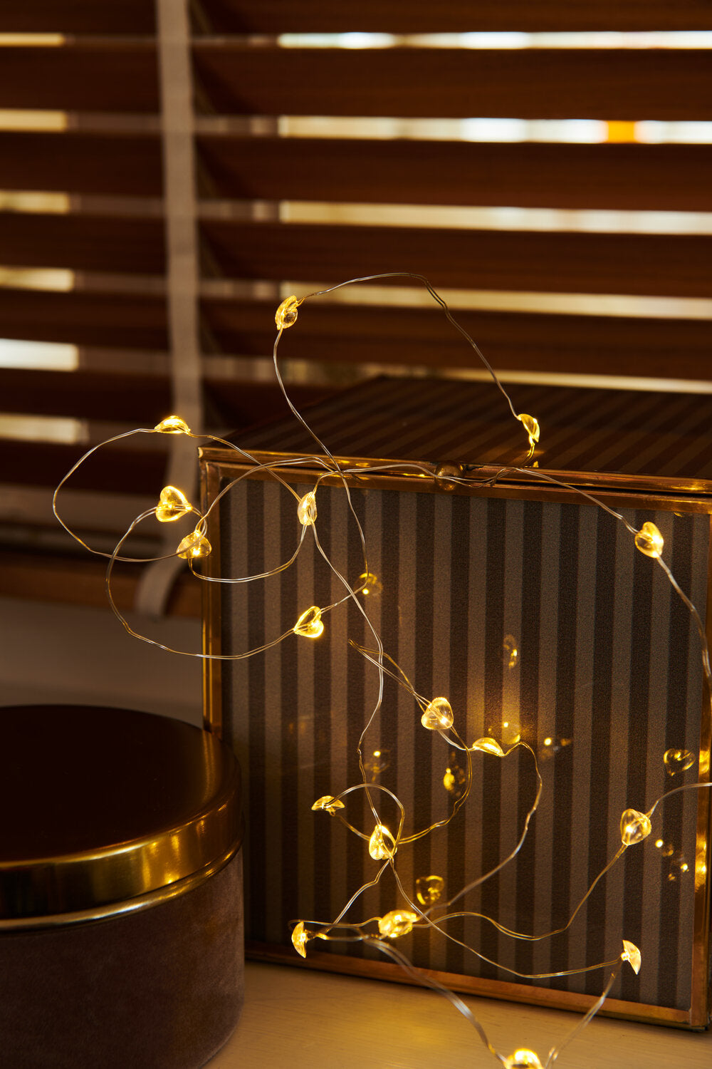 Lærke hjerte lyskæde - 1,9 m.