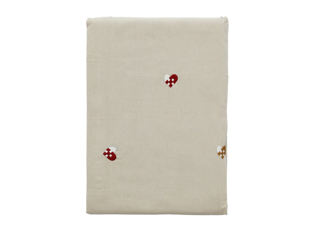 Christmas Hearts Embroidery dug - rød