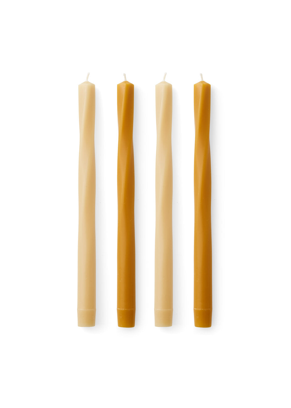 Twist Tapered lys 4-pak, Warm