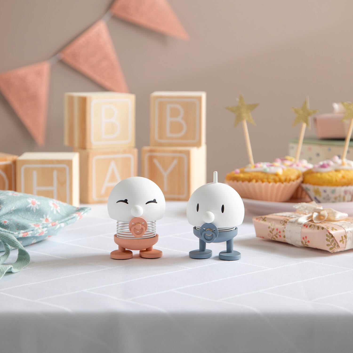 Hoptimist Baby Bumble, S - White/Blue