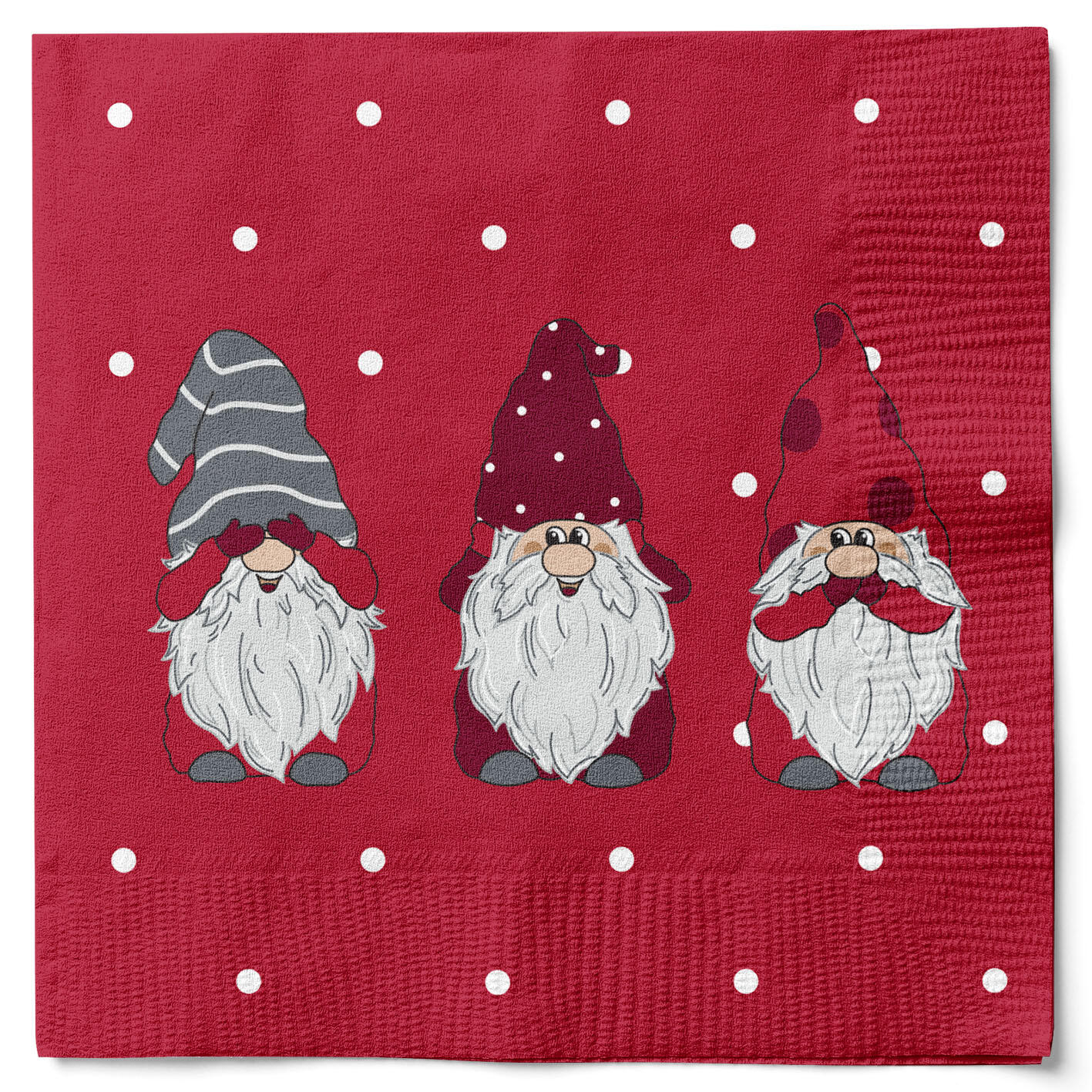 Santa Petit servietter, 20 stk. - rød