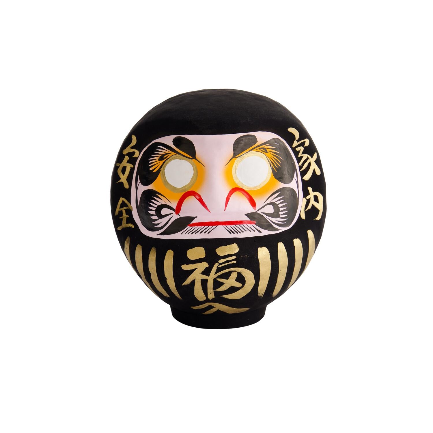 Daruma figur, sort - H9 cm