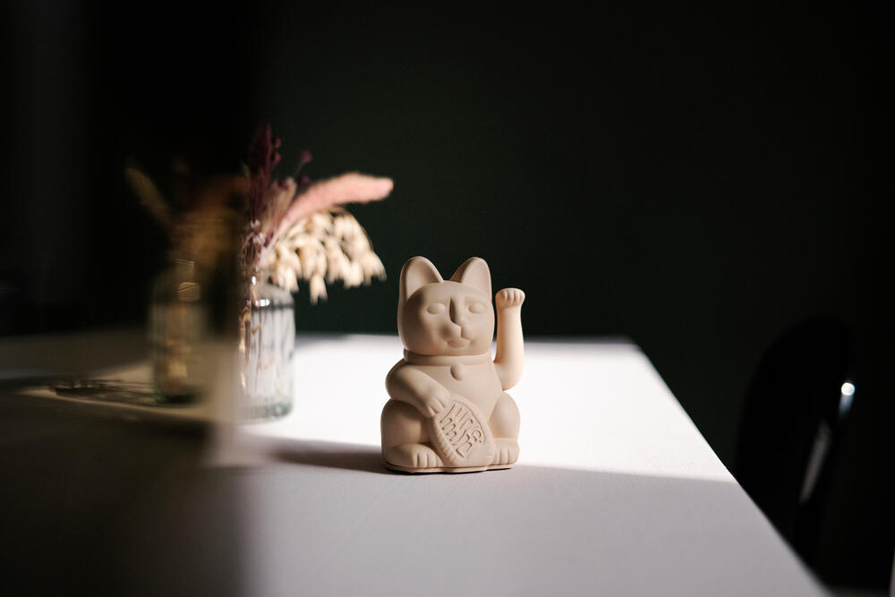 Maneki-Neko kat, mini - Okker