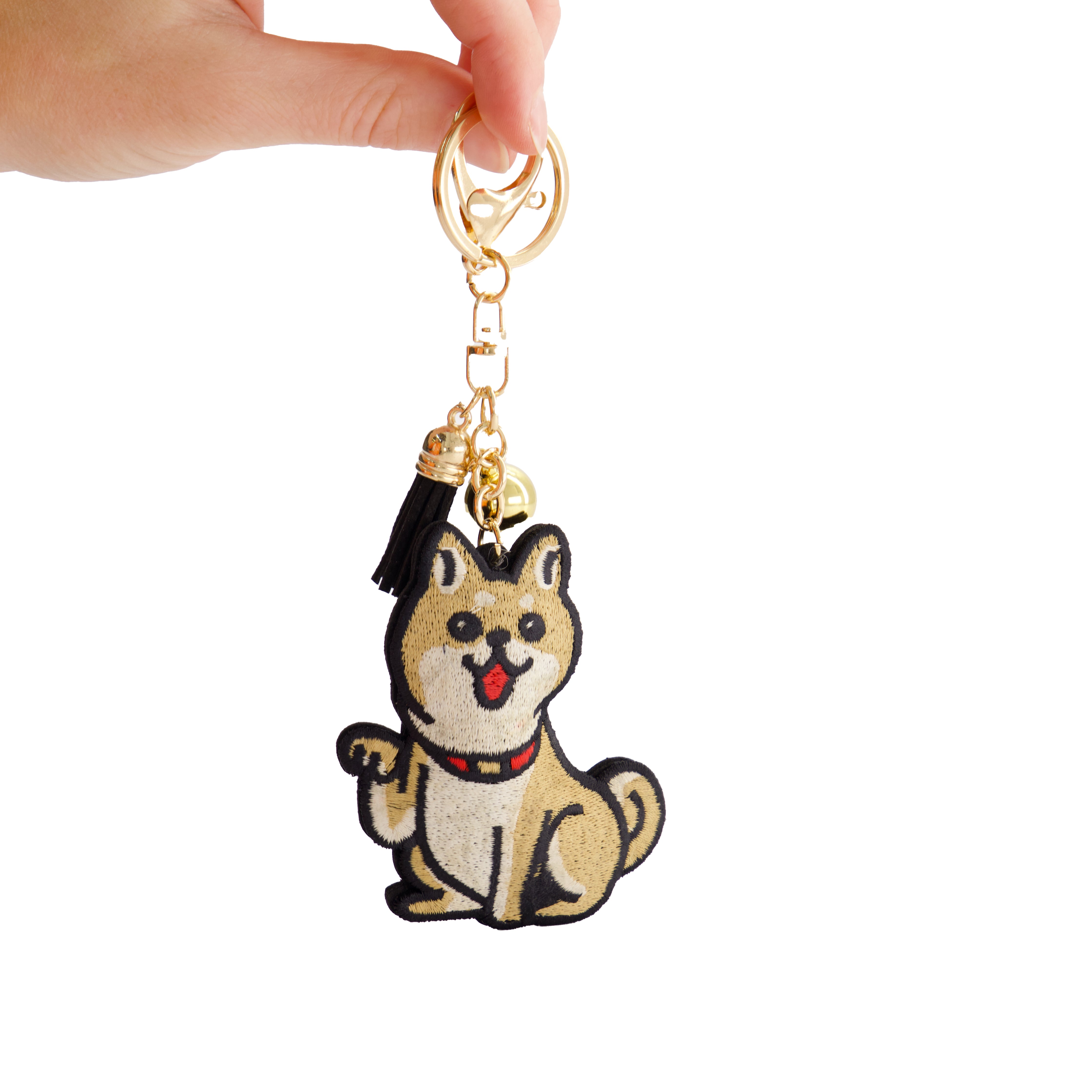 Shiba-Dog Patch nøglering - Multicolor