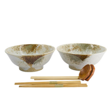 Yukishino ramenskål – Brown/White