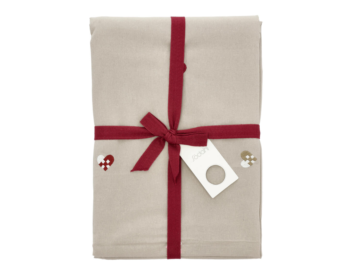 Christmas Hearts Embroidery dug - Rose