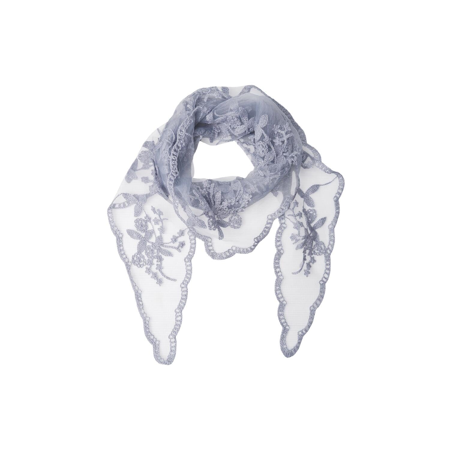 Miriana blondetørklæde - Grey blue