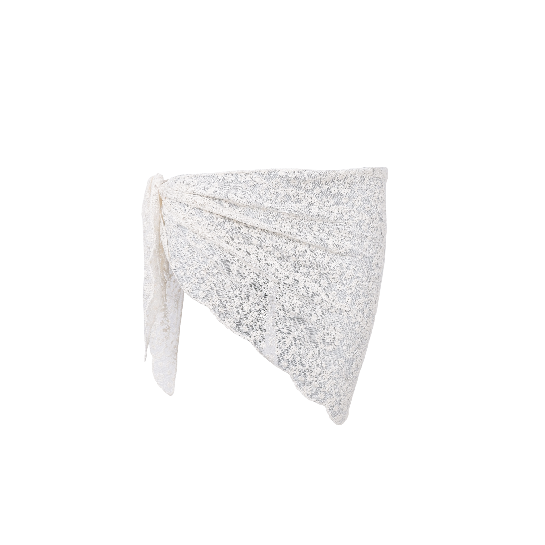 Farianna blondetørklæde - råhvid