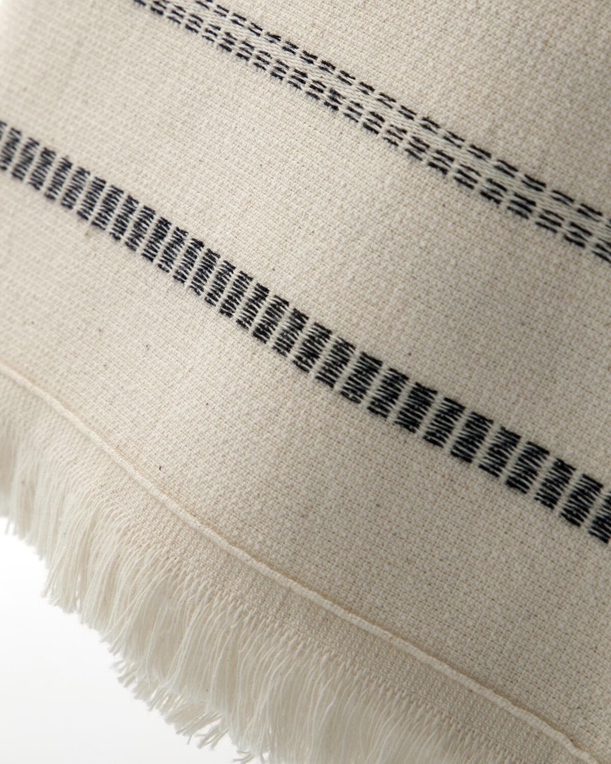 True håndklæde, råhvid/sort - 70x140 cm