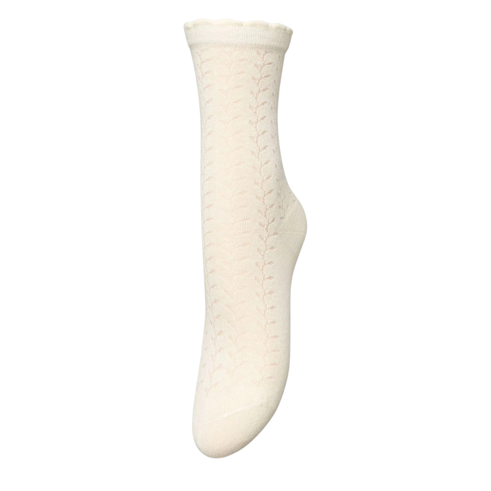 Leofa Cotta strømper - Birch White
