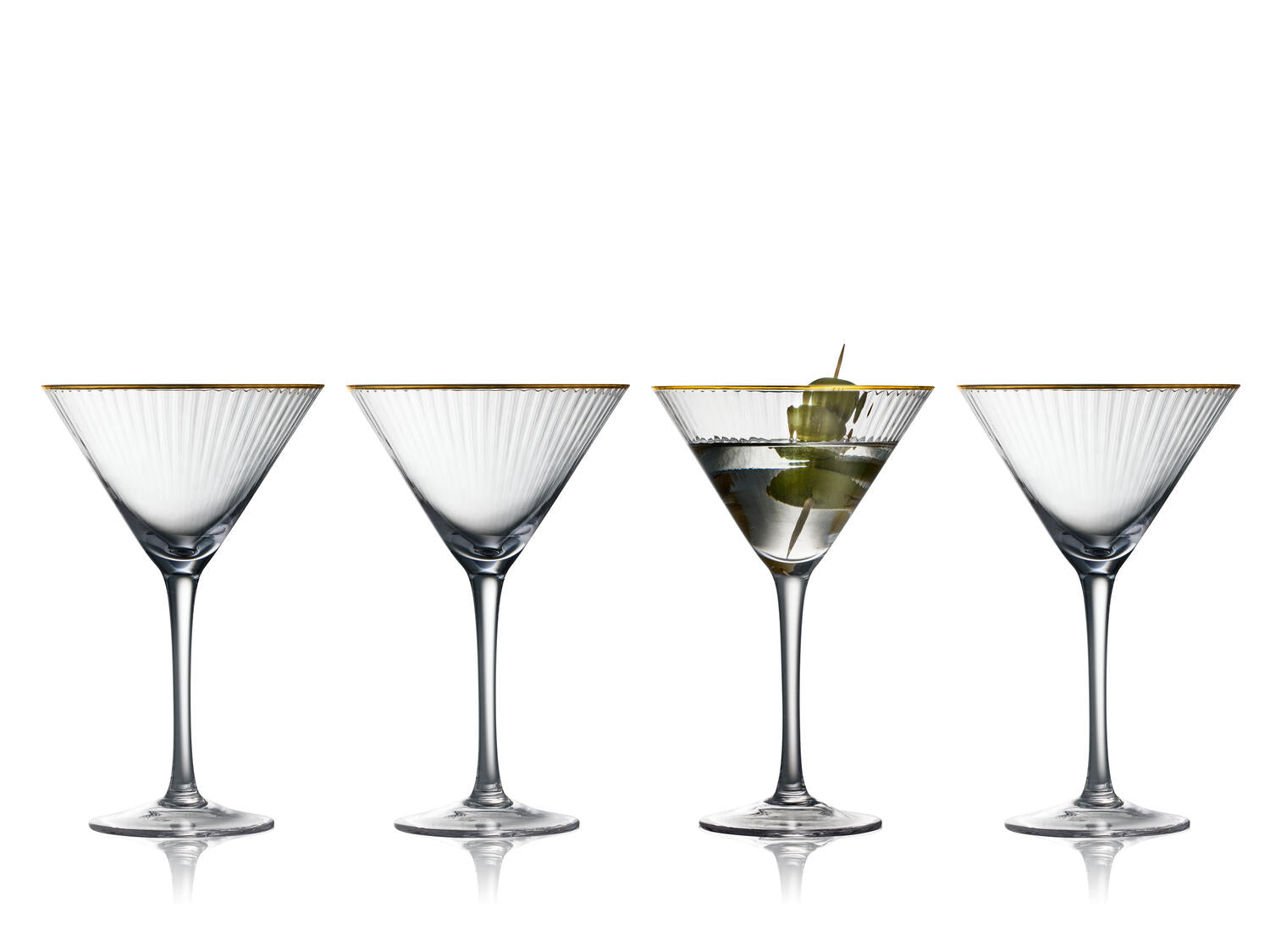 Palermo Martiniglas guldfarvet, 25 cl - 4 stk.