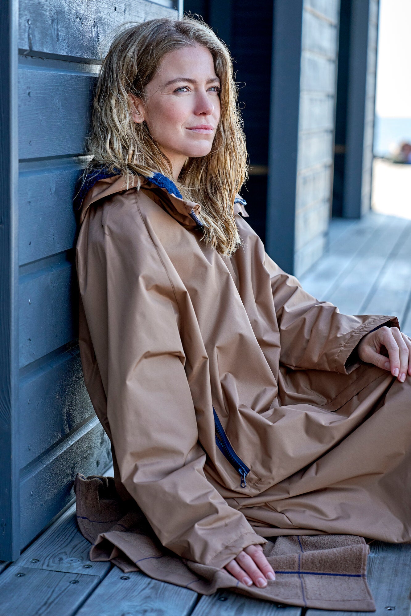 North vinterbadekåbe - Warm Taupe