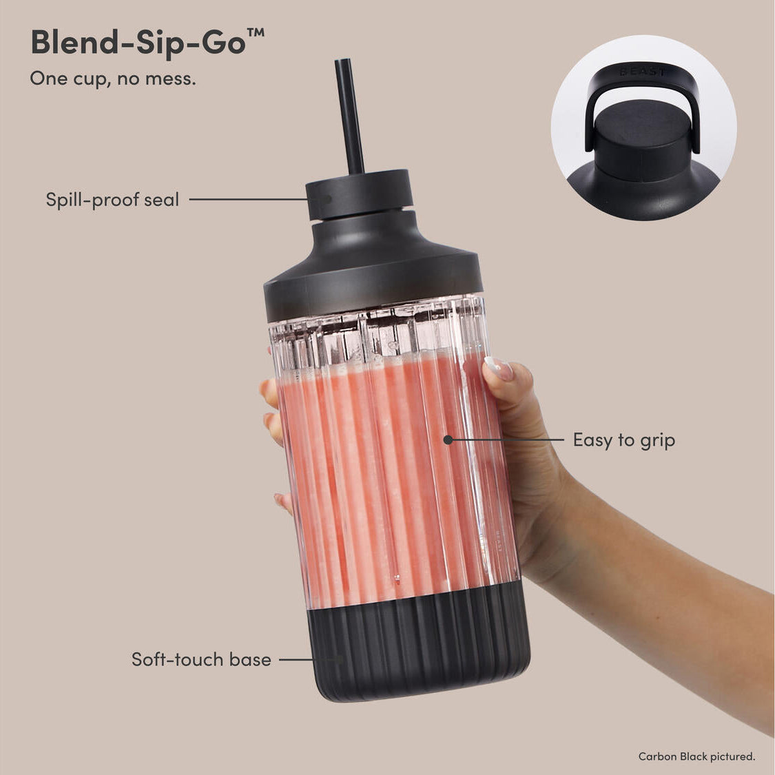 Mega Plus 1200 blender - Carbon Black