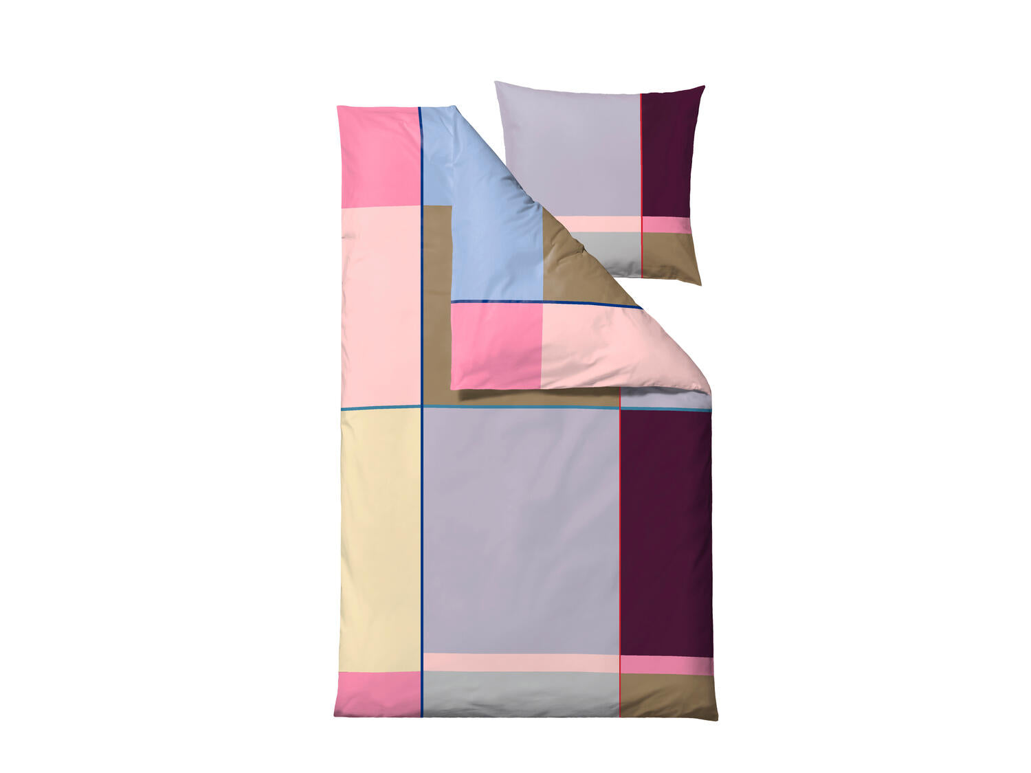 Colour Block sengetøj - Lavender