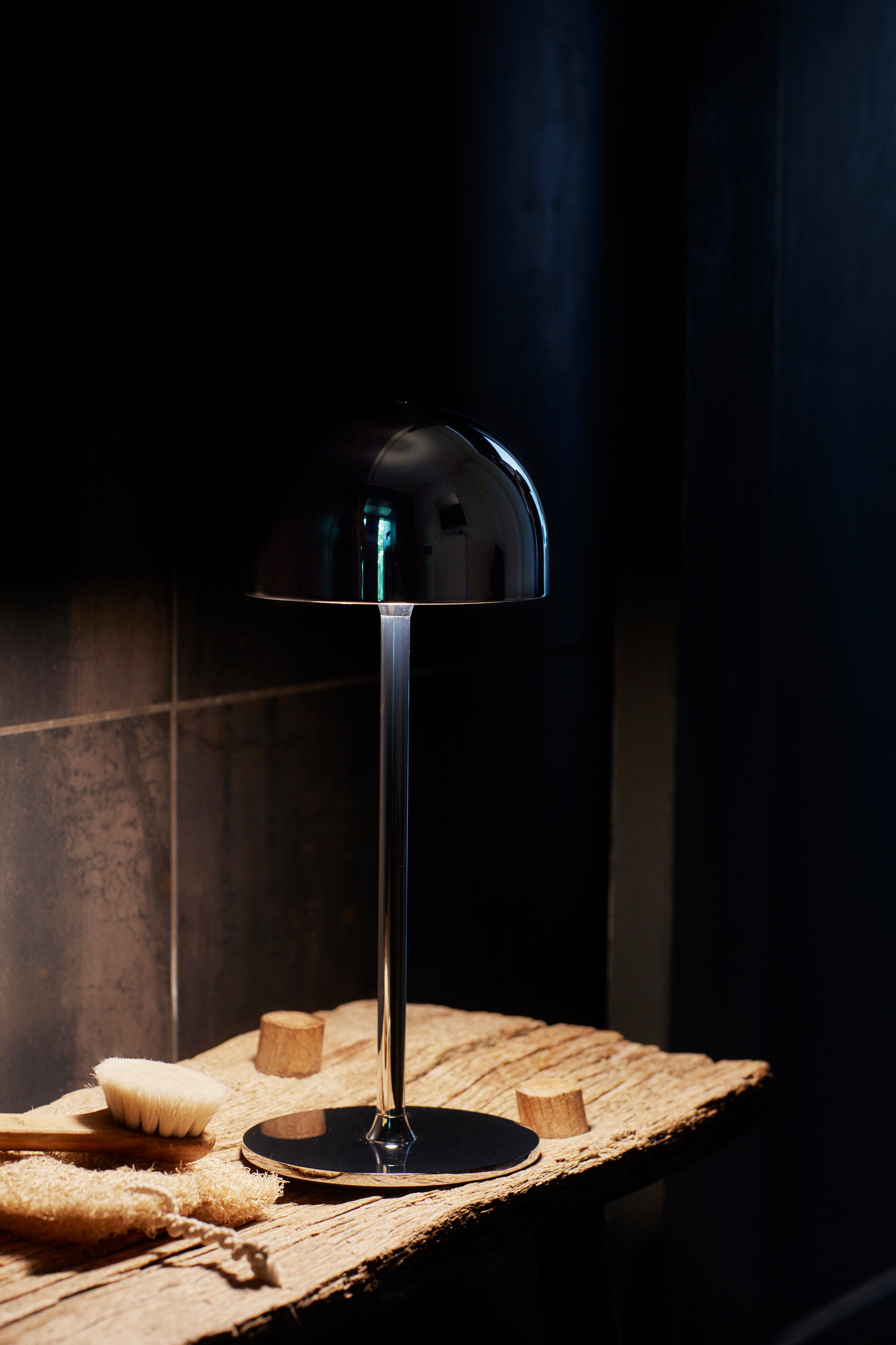 Tim lampe, Sort nikkel - H30 cm