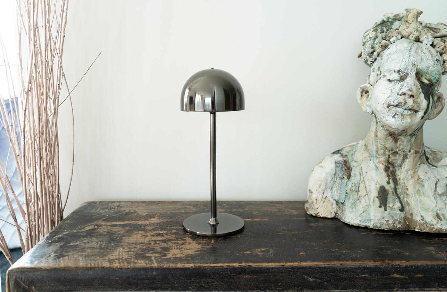 Tim lampe, Sort nikkel - H30 cm