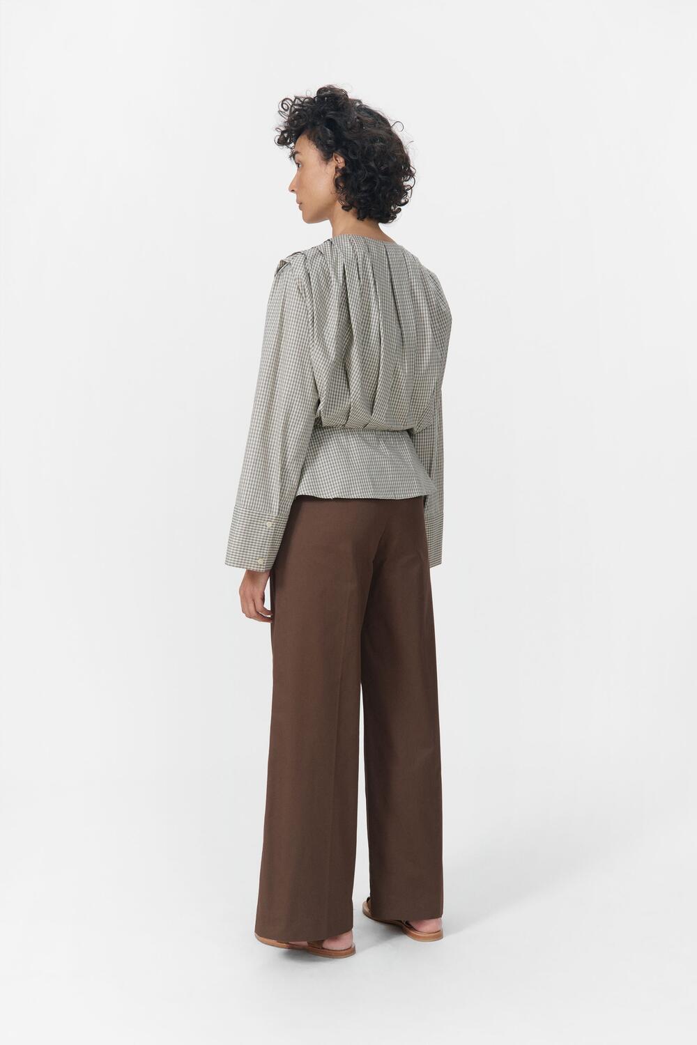 Etta bluse - Beige Check