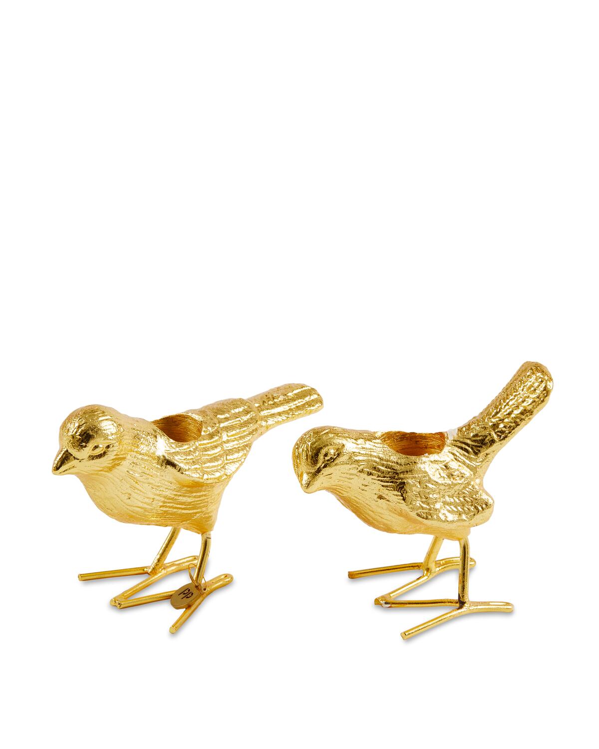 Flock of birds lysestager, 2 stk. - guld
