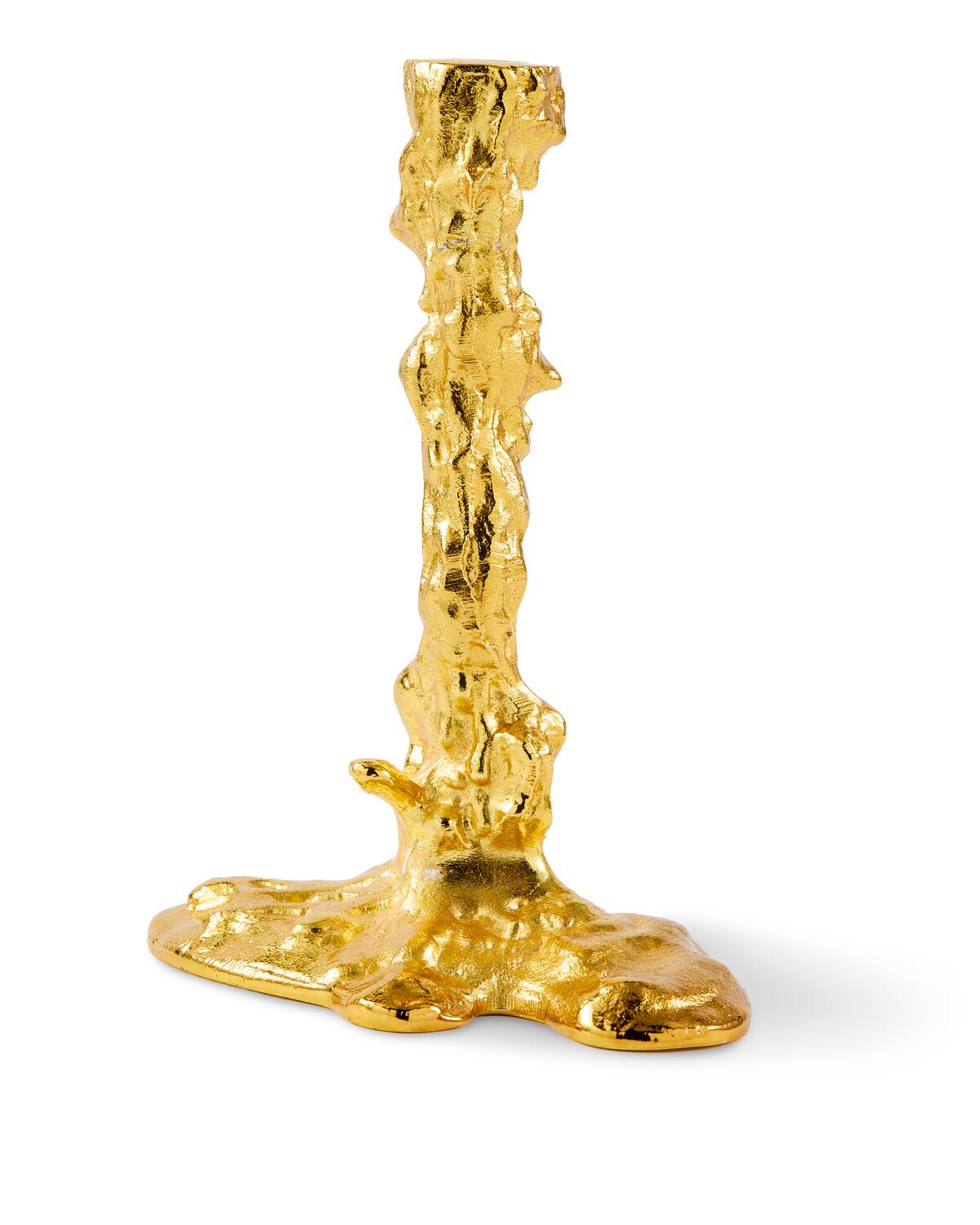 Skinny Drip lysestager, guldfarvet - 2 stk