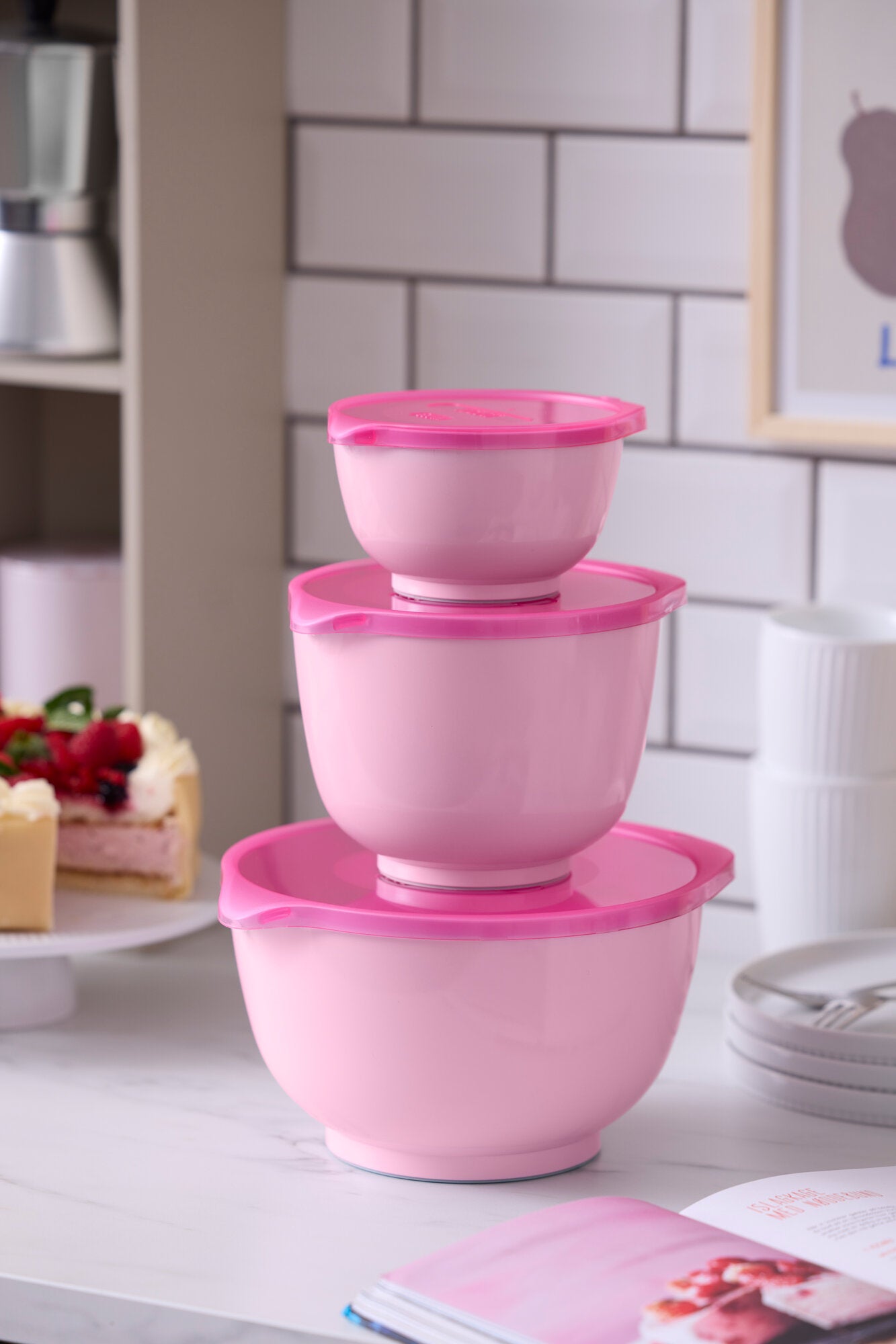 x Støt Brysterne Grydeskesæt, Pink - 3 stk