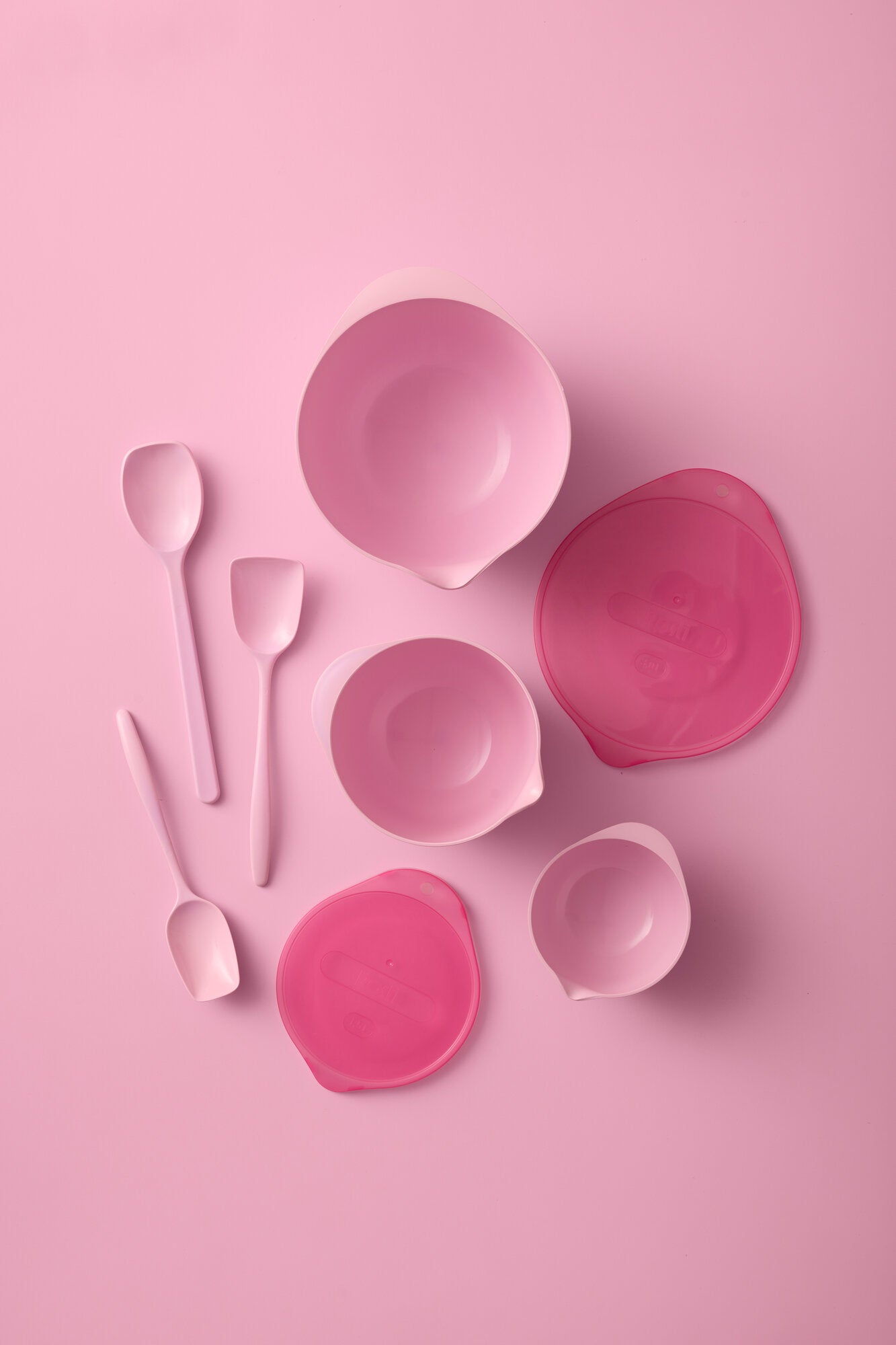 x Støt Brysterne Margrethe røreskålesæt, Pink - 6 dele
