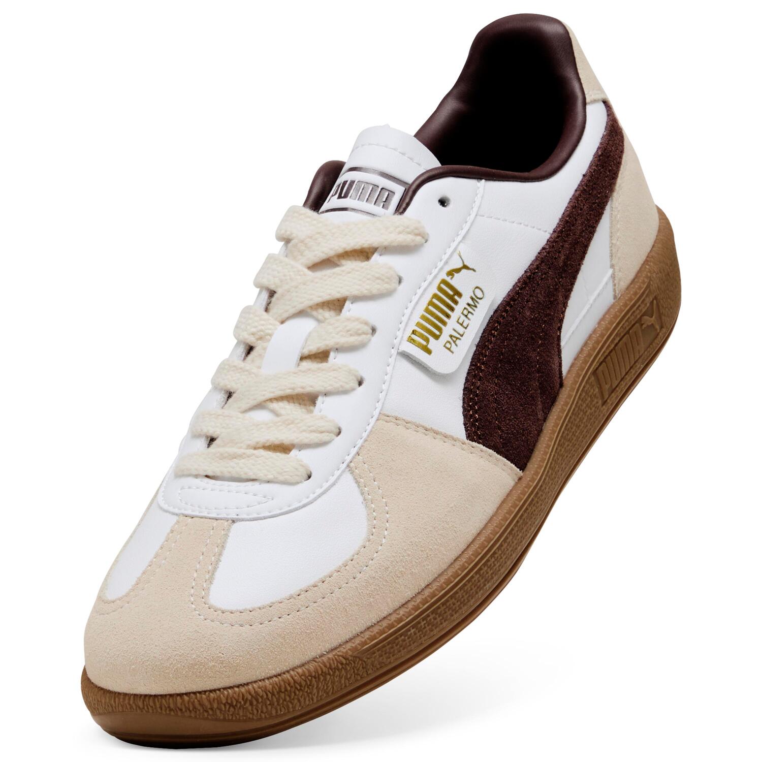 Palermo Lth sneakers - White/Chocolate Brown/Gum