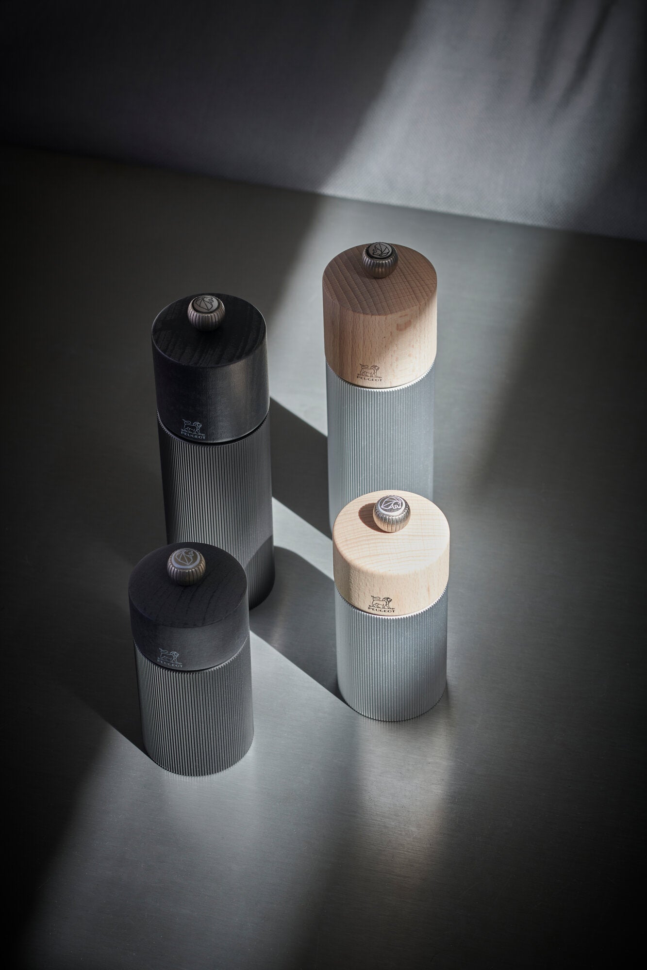 Line peberkværn, aluminium/natur - 18 cm.
