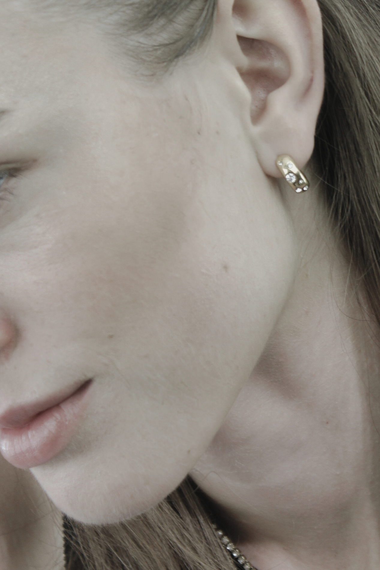 Joy Clear CZ hoops - forgyldt