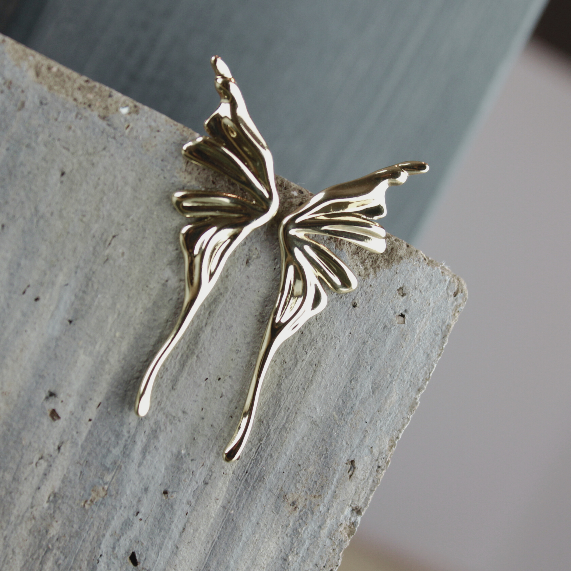 Courage Wing øreringe - forgyldt