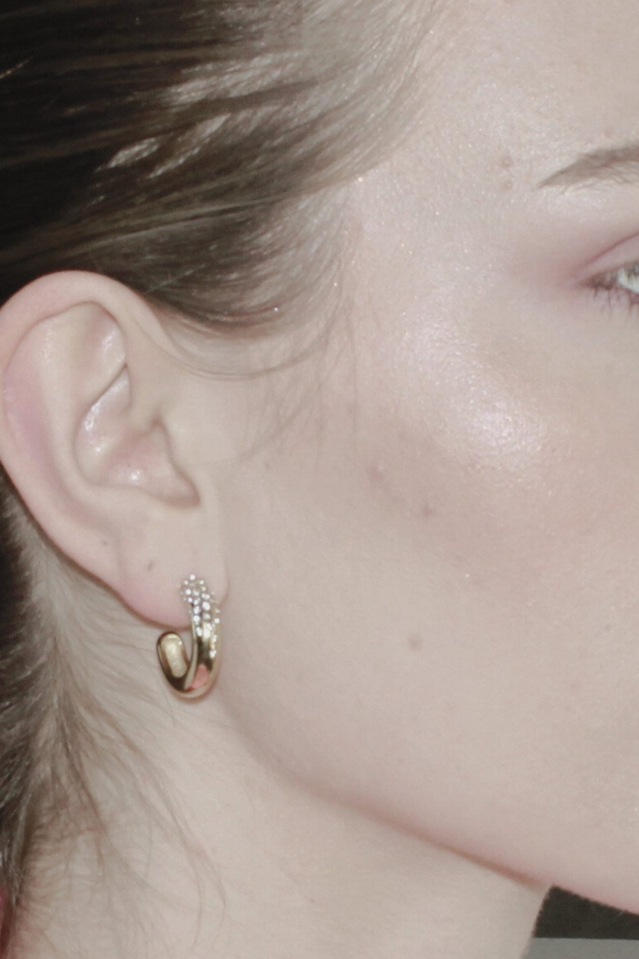 Joy Clear Top CZ hoops - forgyldt
