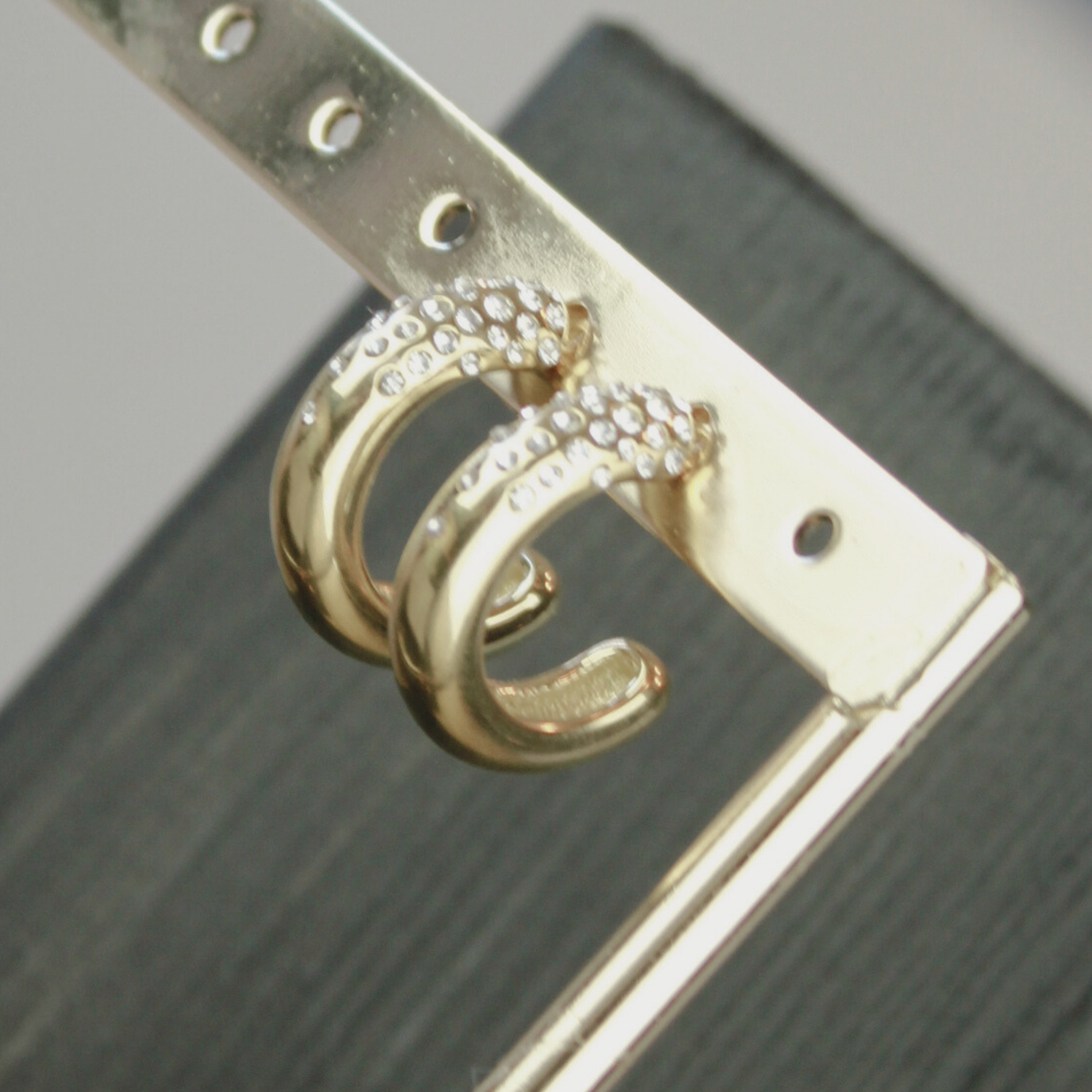 Joy Clear Top CZ hoops - forgyldt