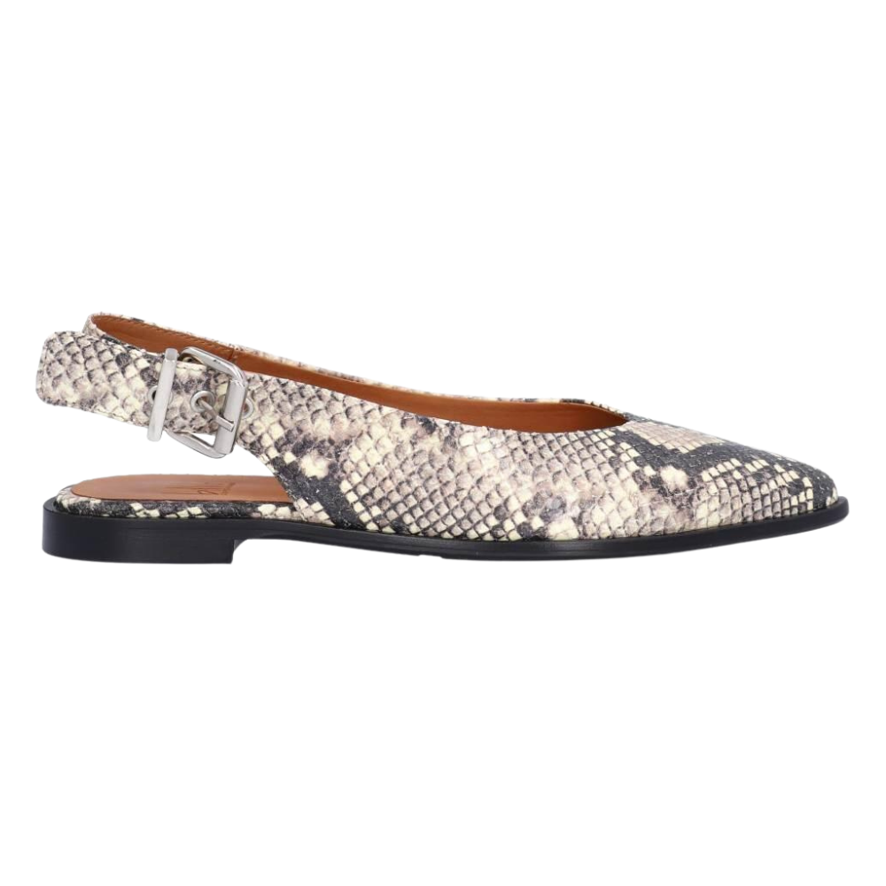 Slingback ballerinasko - Off white medina snake 32