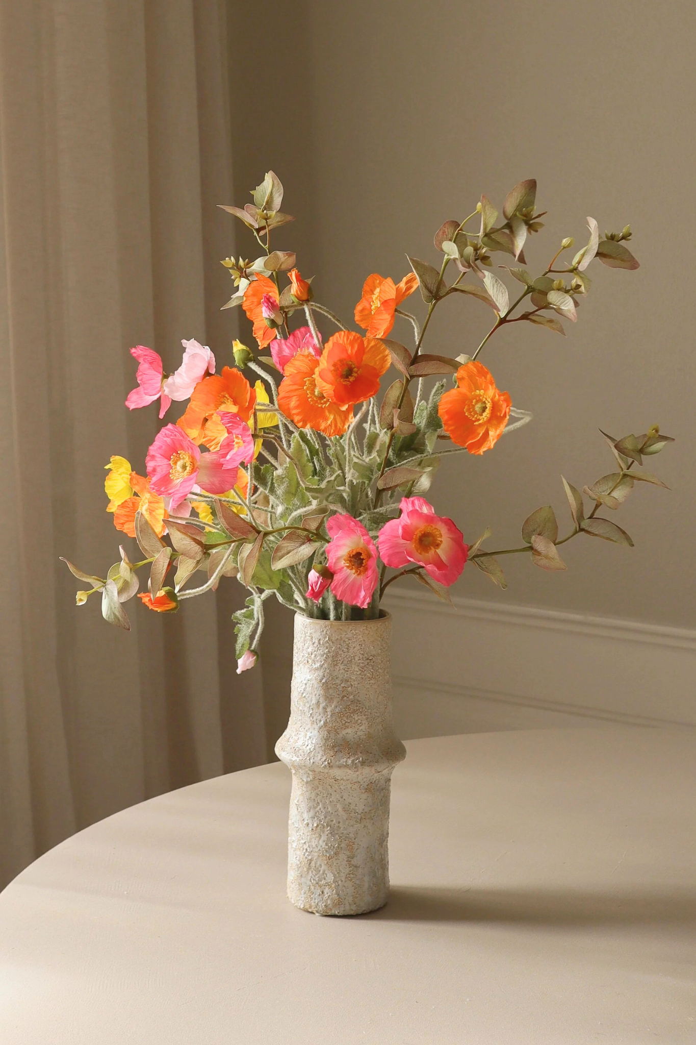 Kunstig Valmue Spritz buket
