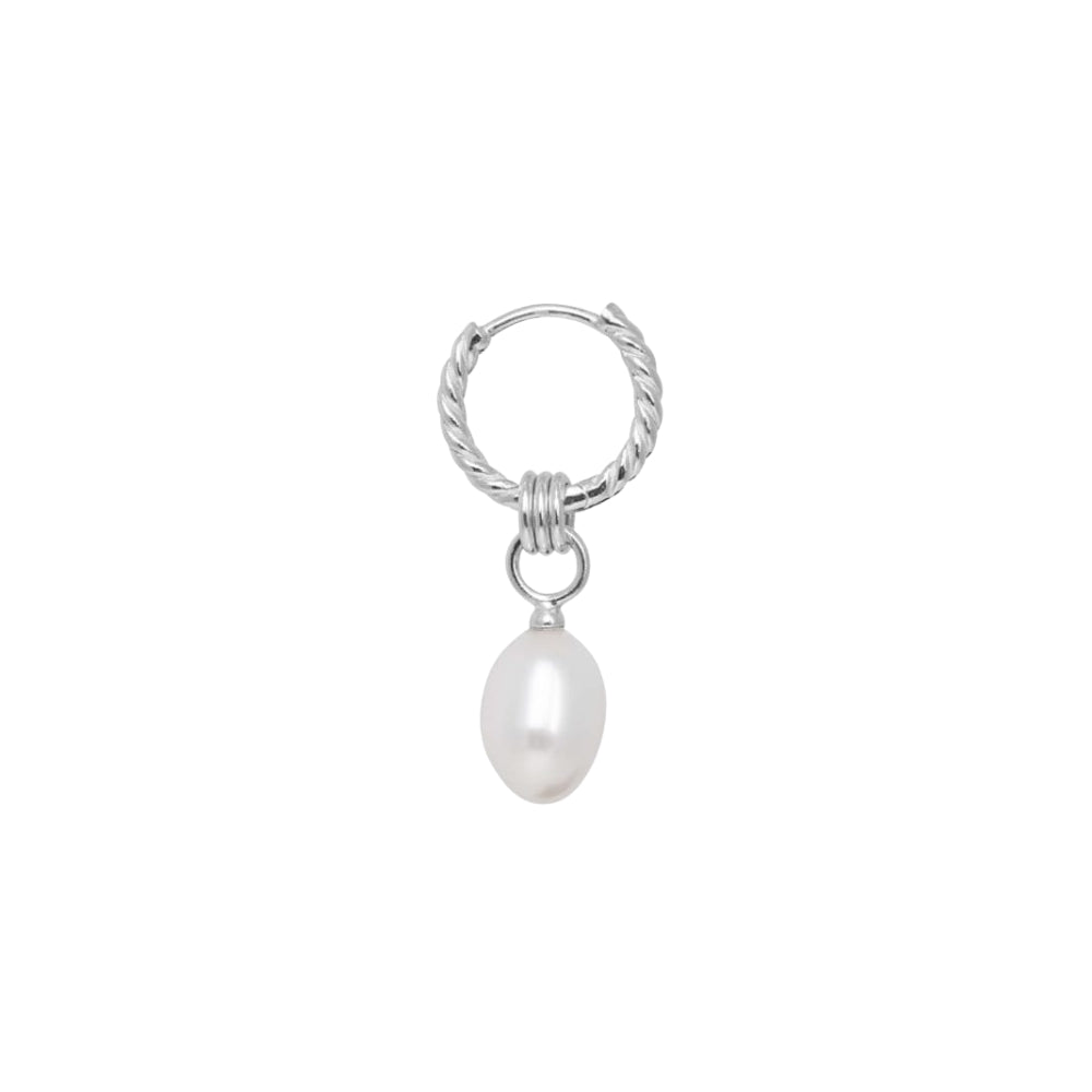 Ocean Pearl hoop - sølv