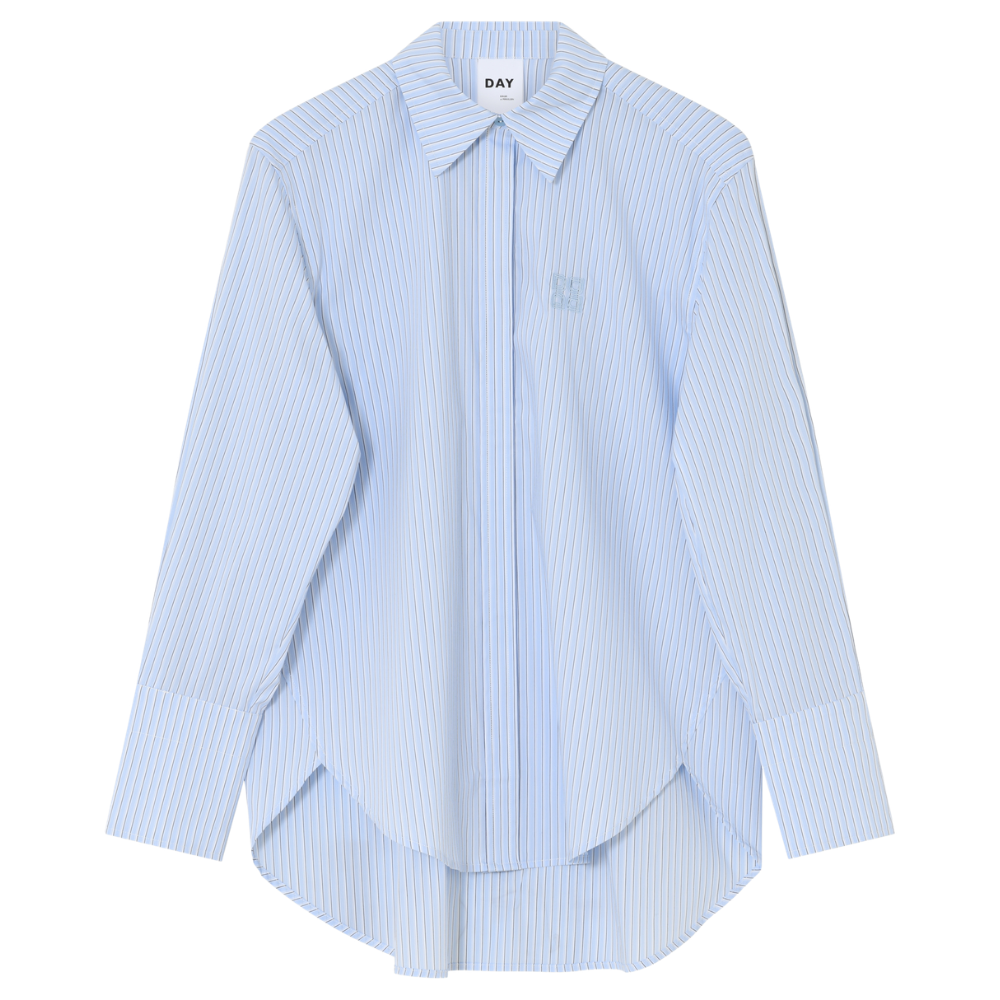 Zoe Daylounge Stripe skjorte - Chambray Blue