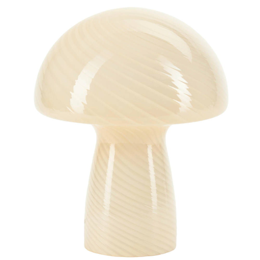 Mushroom bordlampe, gul - H32 cm.