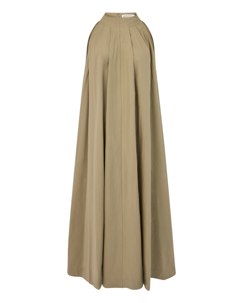Annisa Poplin kjole - Vetiver