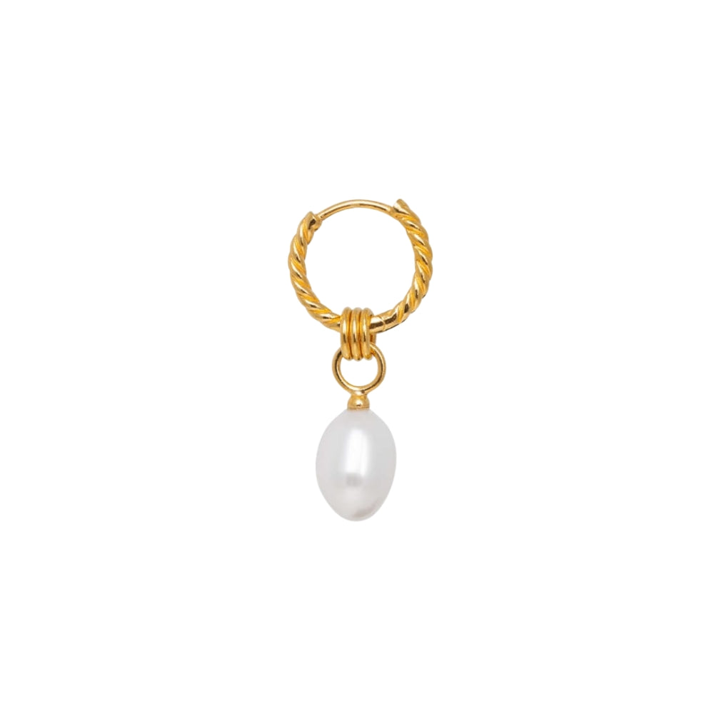 Ocean Pearl hoop - forgyldt