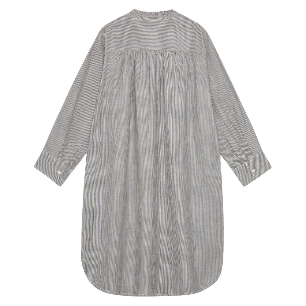 Kathy Stripe skjortekjole - beige/blå