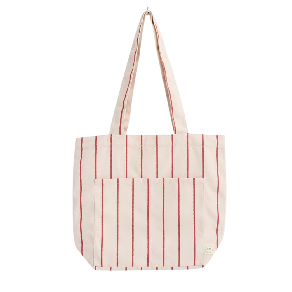 x Jasper Morrison Tote Bag - Beige with red stripe