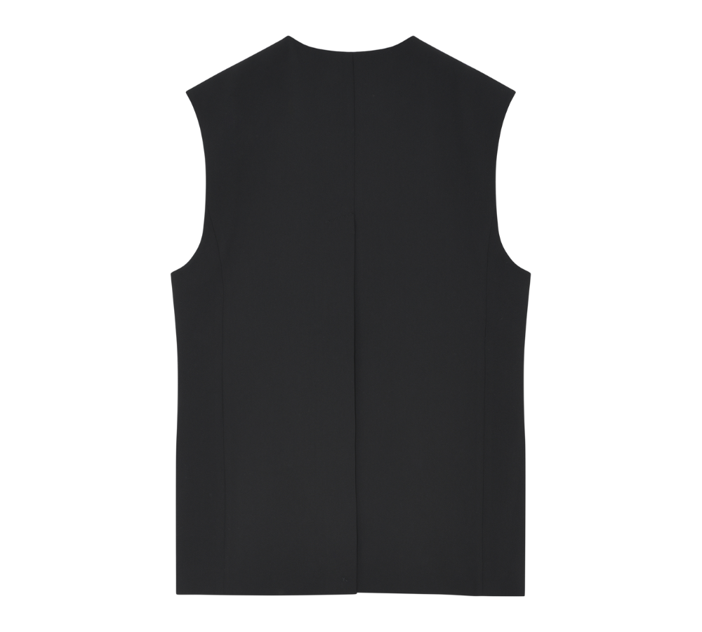 Enid Gabardine vest - sort